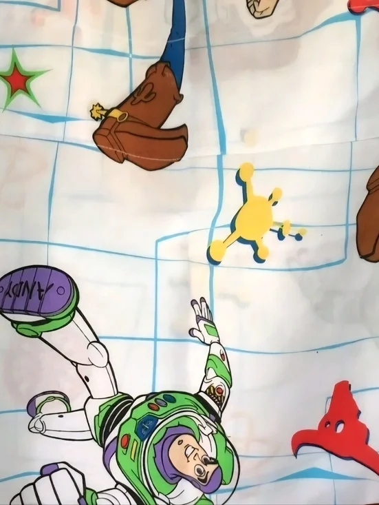 Vintage 1990s Disney Pixar Toy Story Window Valance - Retro Print - 84x15 - Picture 6 of 7